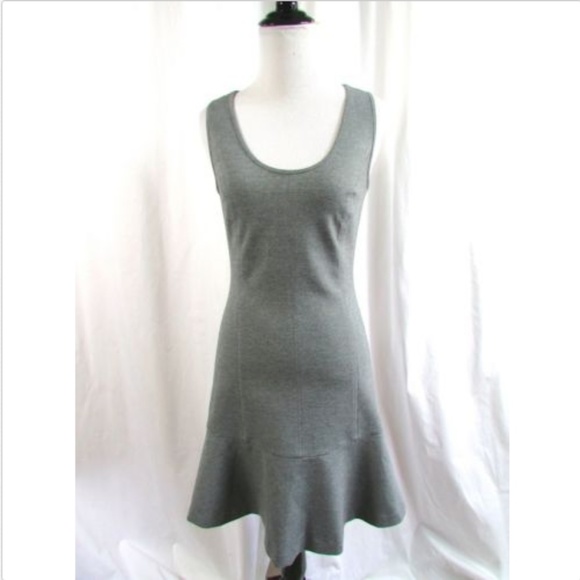 Banana Republic Dresses & Skirts - Banana Republic Gray Ponte Flounce Dress